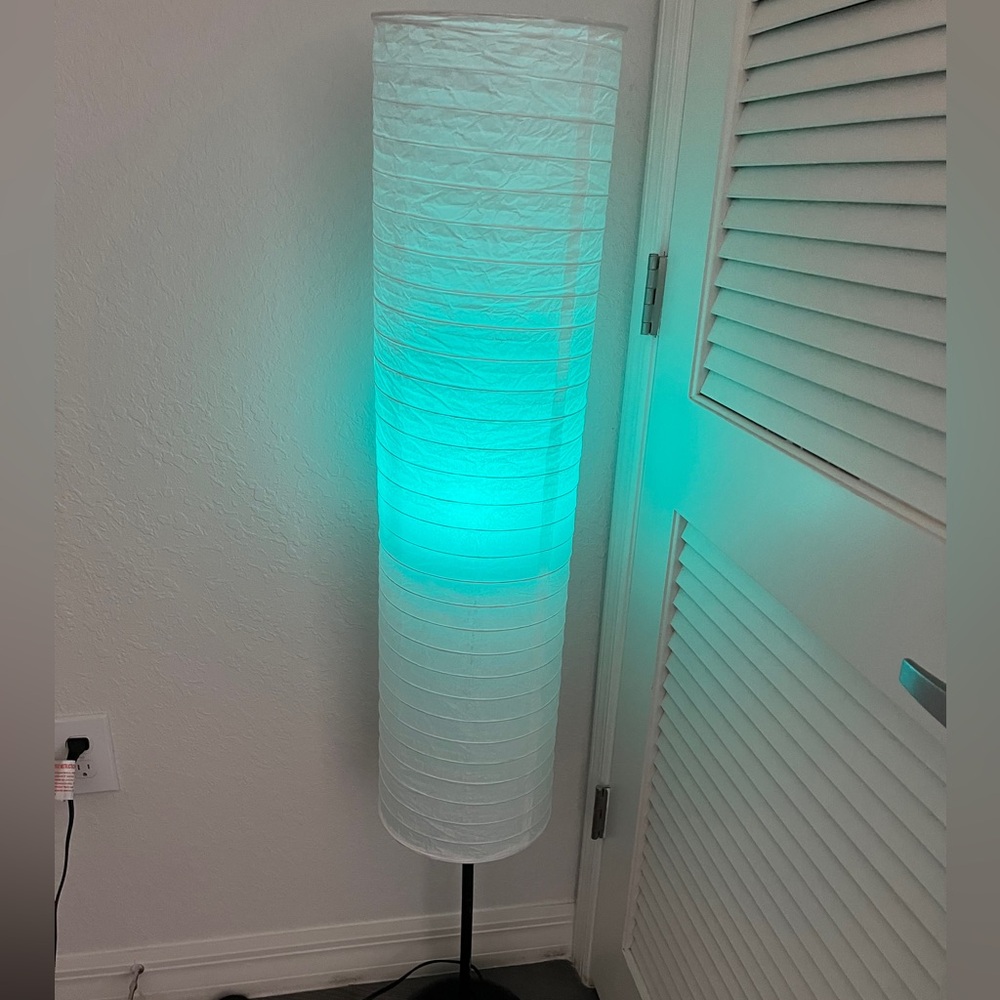 Color light bulb lamp with remote control.